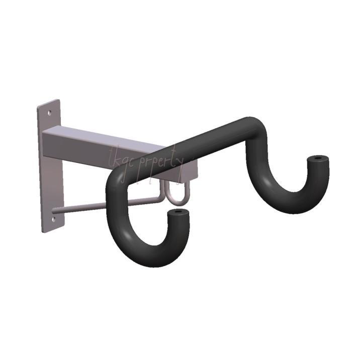 READY gantungan sepeda dinding dilapis busa pelindung Outdoor - hitam