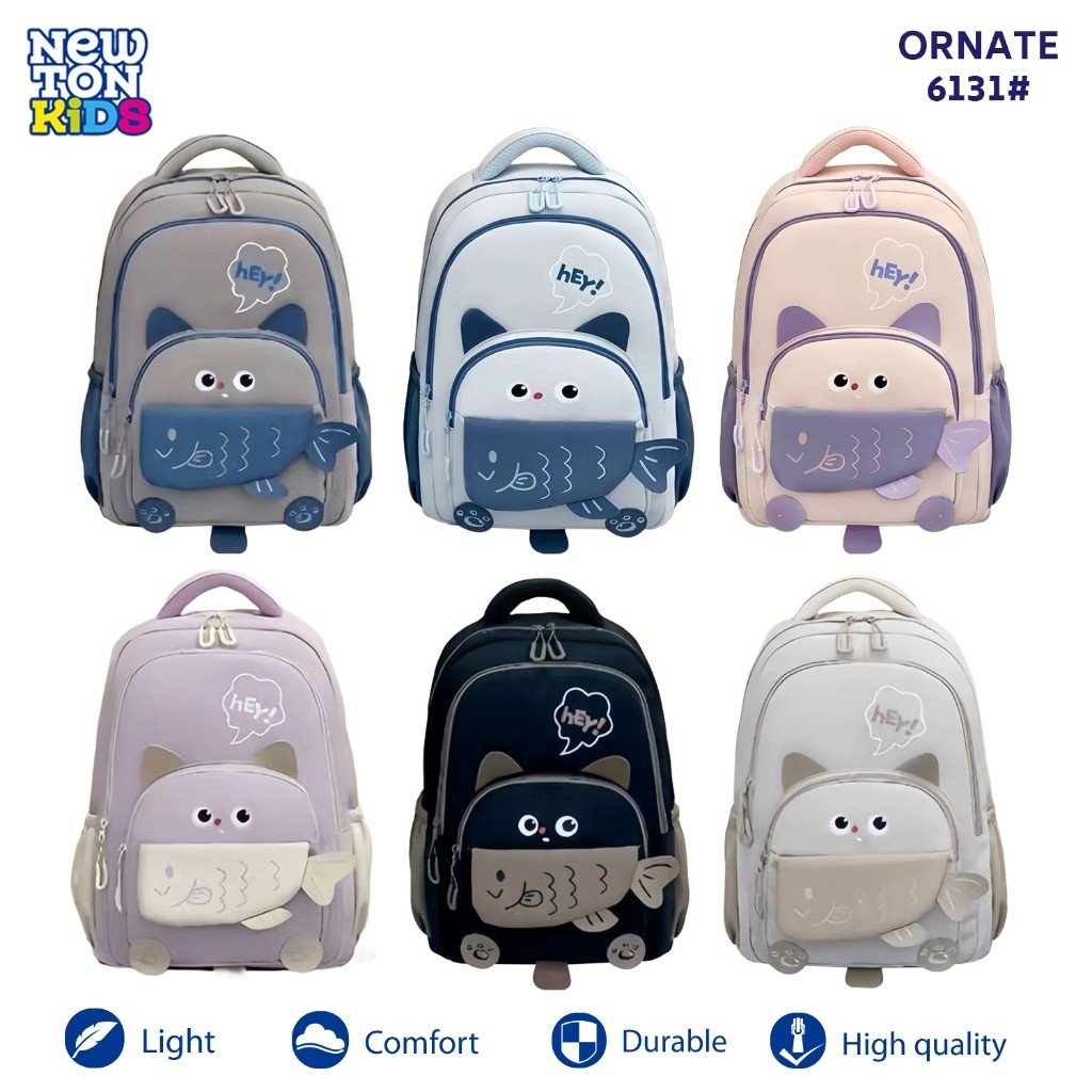 NASRIJAL Newtonkids - Tas Sekolah Ornate Korea Kode 6131/Ransel Korea Ornate Lucu/Tas Ransel Sekolah