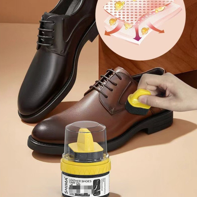 2pcs Cream Semir Sepatu Kulit Tas Pelindung Perawatan Anti Air Cream Semir Sepatu Kulit Pewarna & Pe