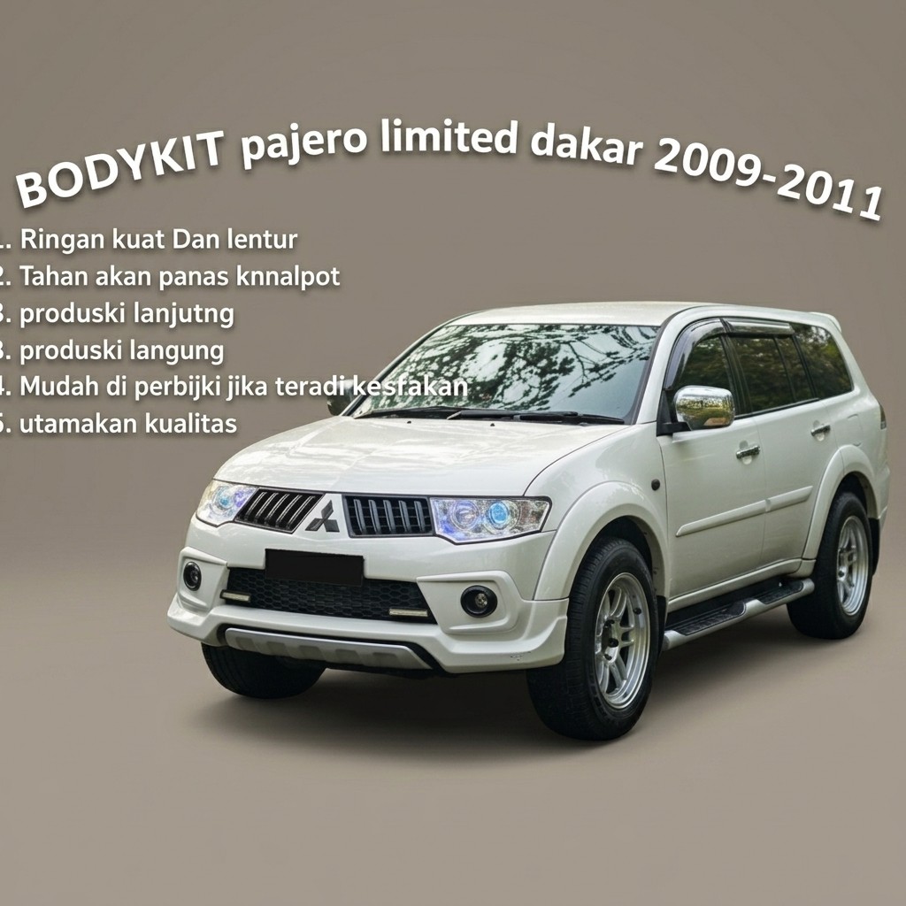 bodykit mitsubishi pajero 2009 2010 2011 limited dakar bodikirt pajero