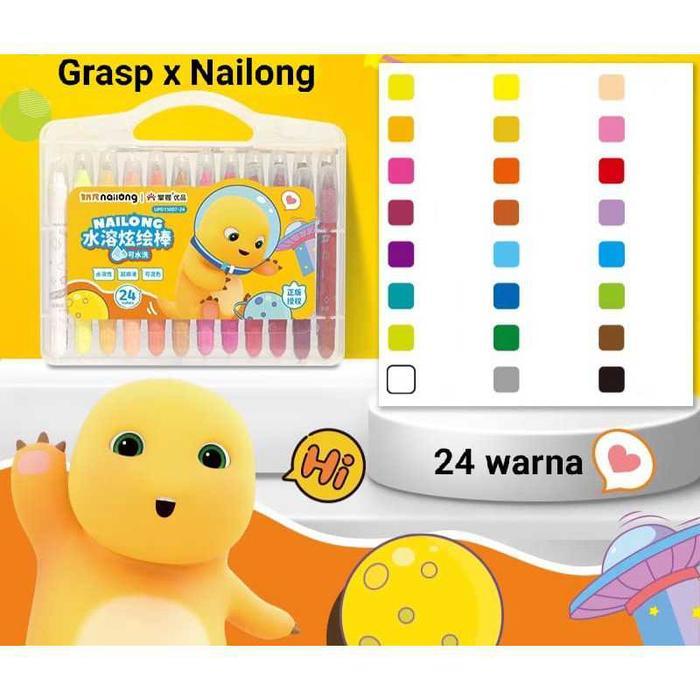 promo Grasp X Nailong Best Silky Crayon Krayon Terbaik Limited Edition ORIGINAL 100% Cat Stationery 