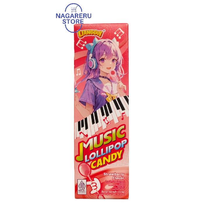 Lianggui music lollipop candy strawberry flavor 13.5gr