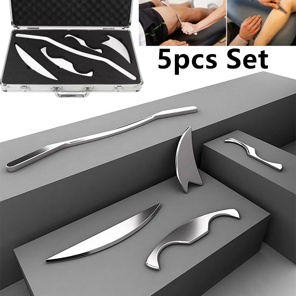Alat Guasha Stainless Steel 5pcs Alat Wajah Guasha Board Stainless Steel