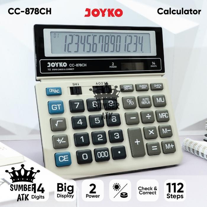 Calculator Kalkulator JOYKO CC-878CH 14 Digits CC-888CH 16 Digits Check & Correct - 12 Digits