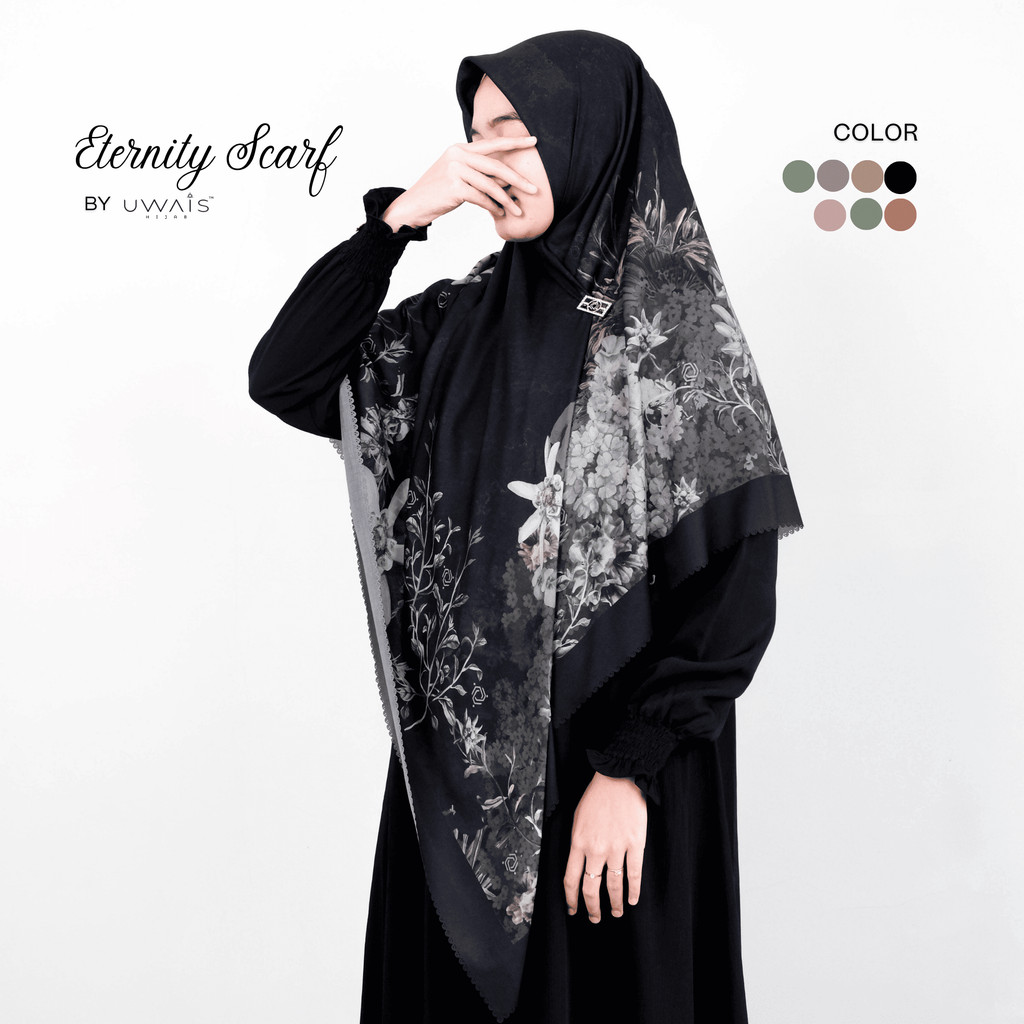 Uwais Eternity Scarf Hijab Segi Empat Motif Premium Tebal Adem & Mudah Dibentuk