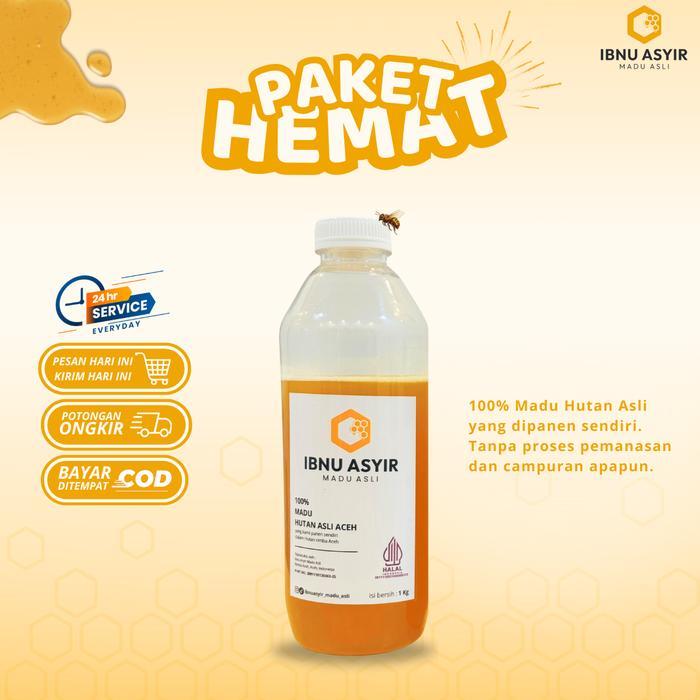 PROMO  Madu Hutan Asli IBNU ASYIR Aceh 1kg Original Alami Honey Murni 100% Tanpa Bahan Campuran Herb
