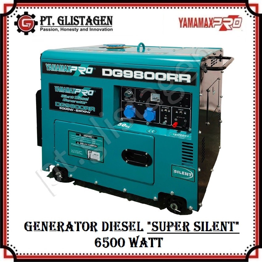 YAMAMAX Genset Diesel Super Silent Generator Solar DG9800RR 6000 Watt - 6500 Watt