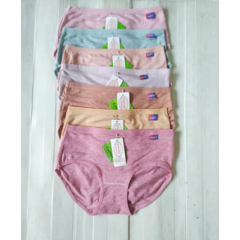 (6PCS) CD WANITA YAGELILA IMPORT BAHAN KATUN MODEL POLOS WARNA SOFT 6926 YAGELILA ORI 100% COTTON  C