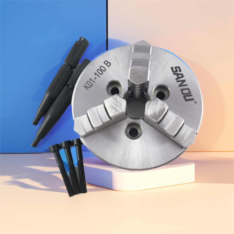3 Jaw Lathe Chuck 100mm SANOU Brand Mini Wood Lathe Chuck Self-Centering Chuck K01-100B For Mini Woo