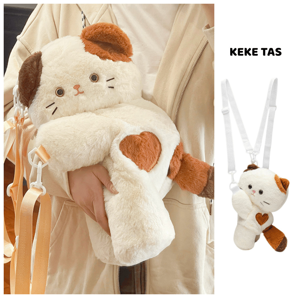 COD Tas Ransel Boneka Kucing Lucu Hadiah Cewek Premium Ransel PET Boneka Backpack Cewek Ringan Plush