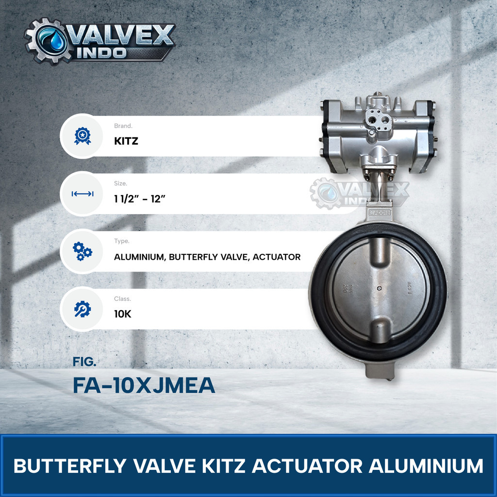 BUTTERFLY VALVE KITZ 2" INCH ACTUATOR PNEUMATIC FA-10XJME ORIGINAL