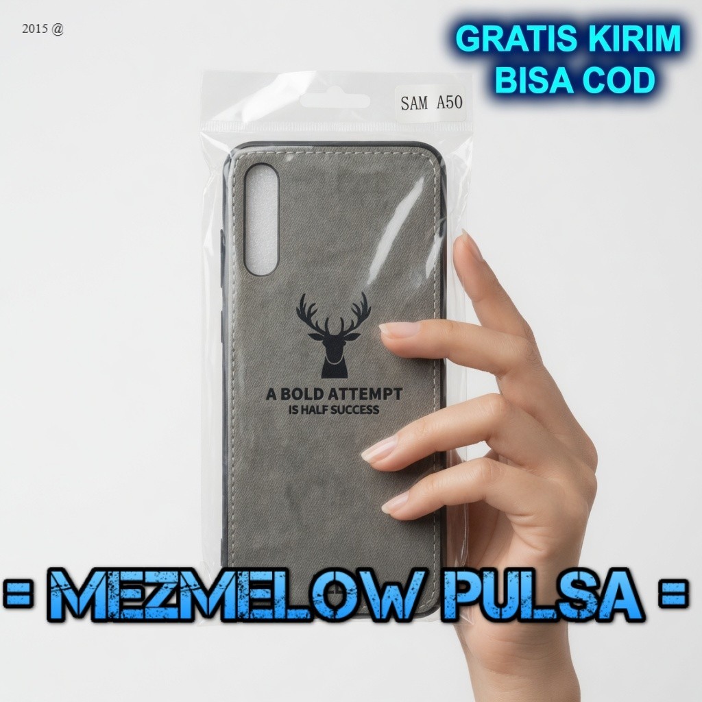 Hard Case Casing Bahan Kain Kanvas Leather Case SAMSUNG A50 / SAMSUNG A30S A50S