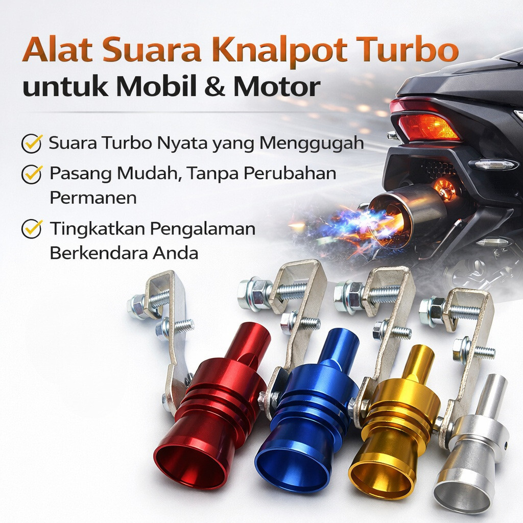 [Suara Turbo Nyata] Whistle Turbo/Alat Suara Knalpot Mobil Motor Alat Peluit Generator Knalpot Alat 