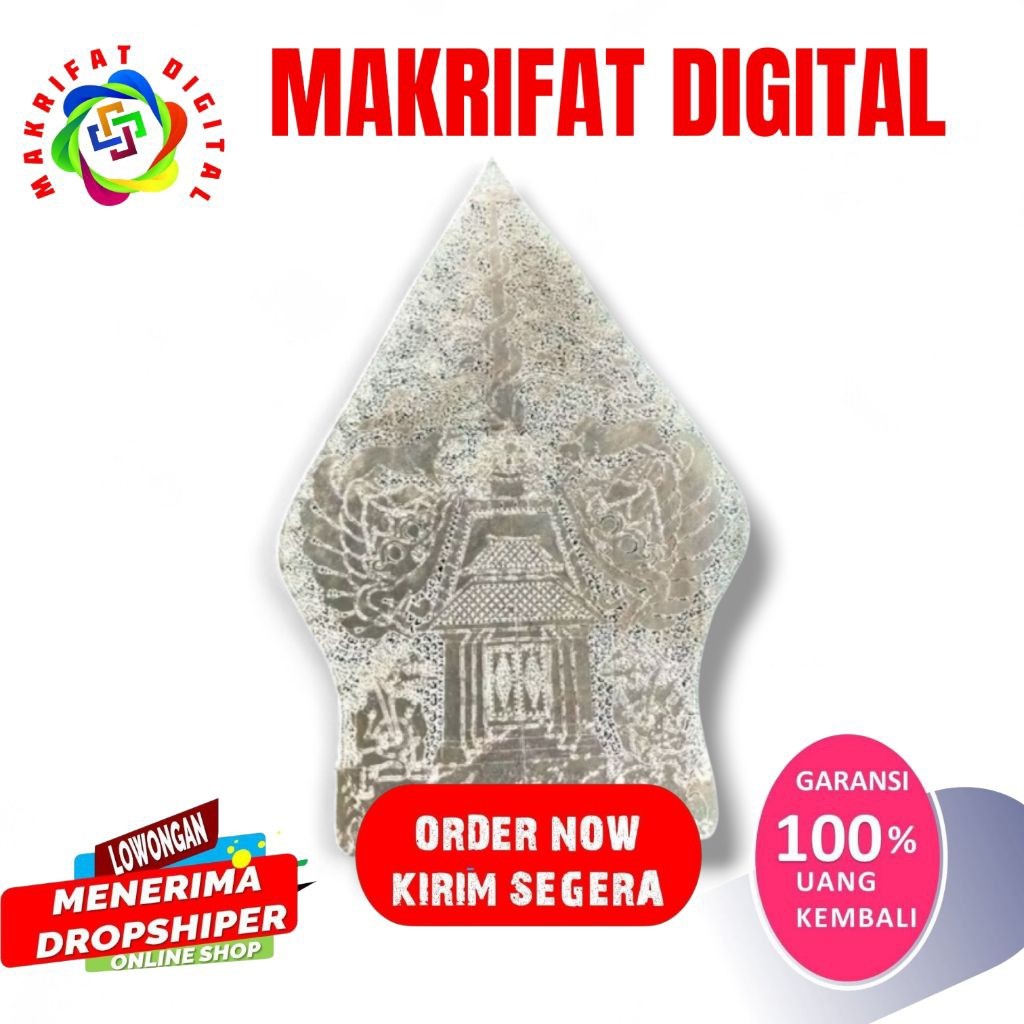 MAKRIFAT DIGITAL Wayang Kulit Sapi ASLI Gunungan Gebingan/Putihan Gunungan/Kayon Ukuran 70cm