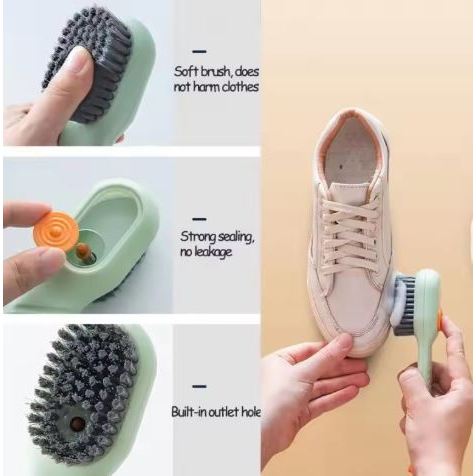 (Grosir) Sikat Cuci Baju / Sikat Cuci Sepatu Dengan Model Plus Tempat Sabun Cair Tekan multifungsi