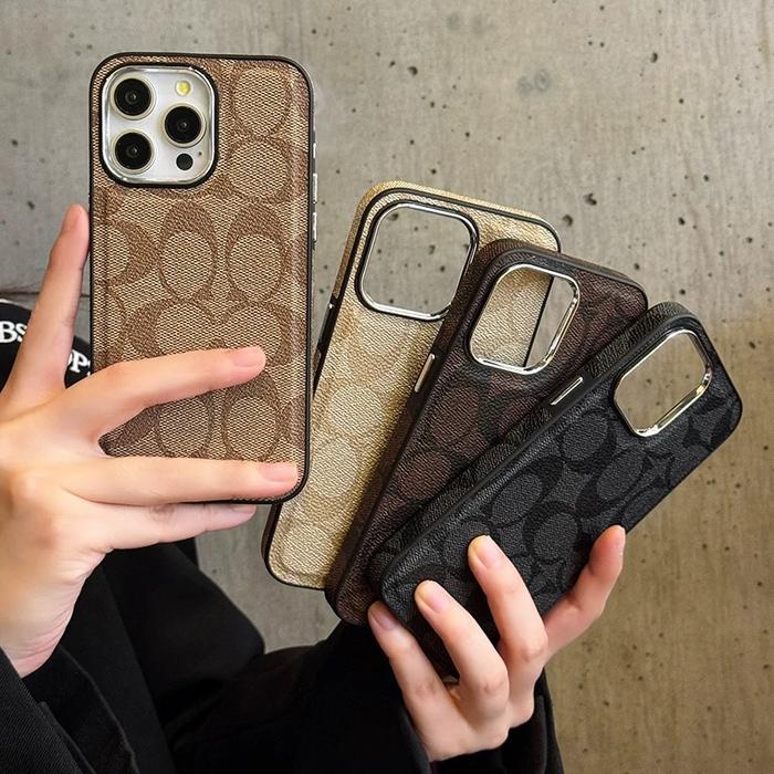 IDNS Hardcase Coach Case Iphone 11 12 13 Pro Max 14 Pro Max 15 Pro Max 16 Pro Max 17 Pro Max - Hitam
