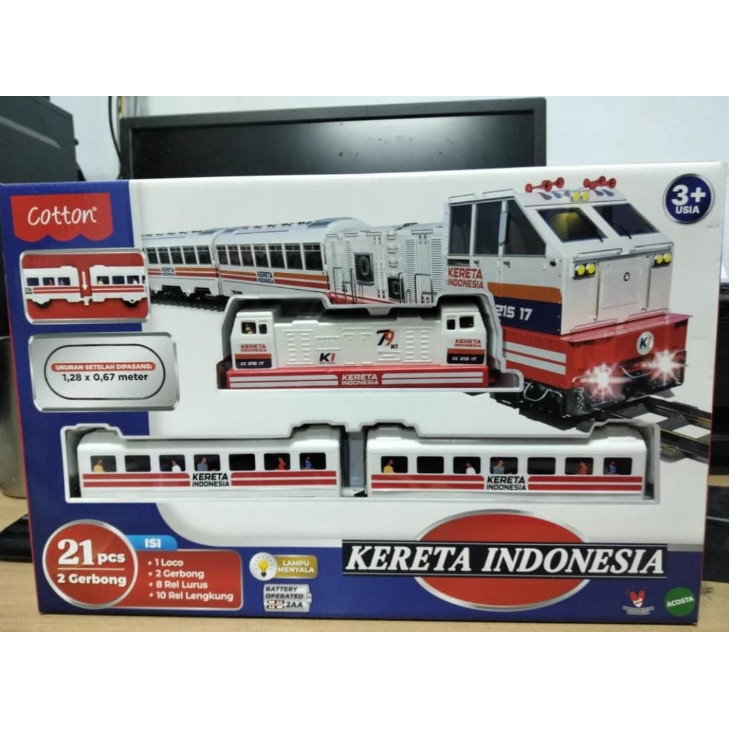 Mainan Anak Kereta Indonesia Panjang Rel 3.6 Meter Mainan Anak Kereta Api Rel