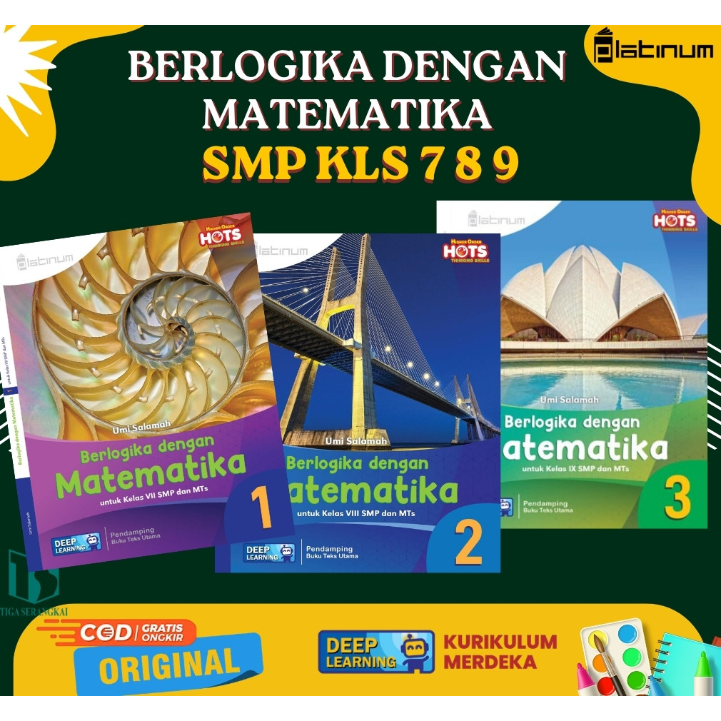 Platinum - Buku Matematika kelas 7 8 9 SMP / Matematika SMP / Kurikulum Deep Learning