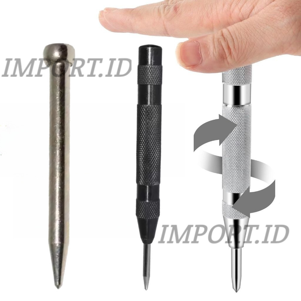 Automatic Center Punch Metal Drill Pointer Paku / Automatic Center Punch Penanda Titik Bor