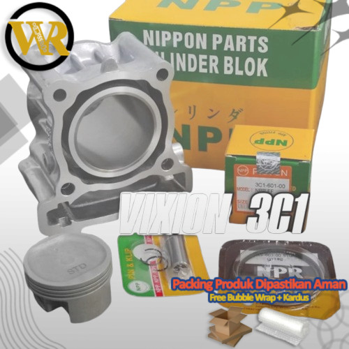 Cylinder Blok Seher Komplit Vixion Lama, Silinder Blok Kit Vixion Old 3C1 100% Original NPP