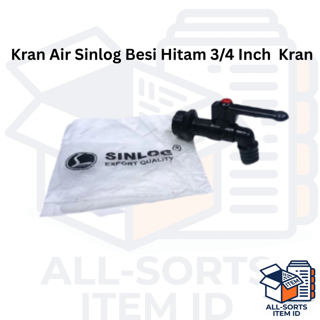 Kran Air Sinlog Besi Hitam 3/4 Inch  Kran
