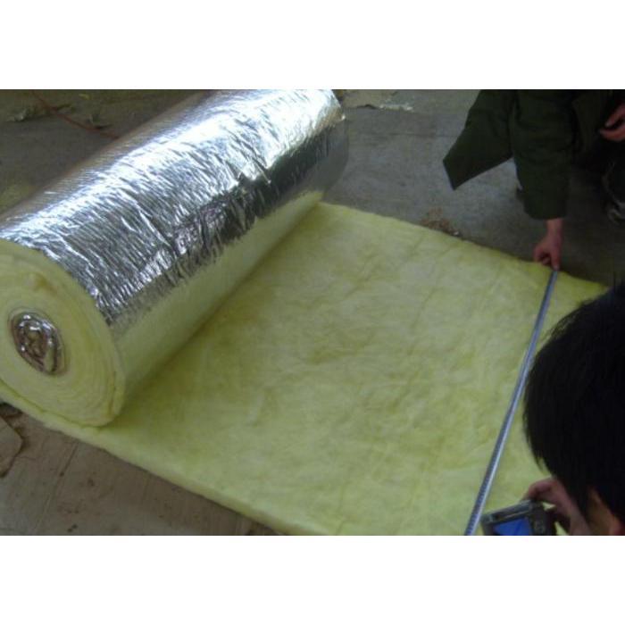 Glasswool Aluminium Foil Busa Peredam Suara Peredam Panas Tebal 1 Inch Terlaris