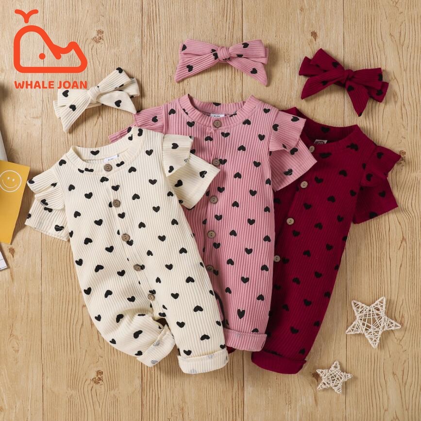 NASRIJAL Baju Jumper Bayi Perempuan Baju baby Newborn Anak Cewek Bodysuit  0-2 tahun pink & putih & 