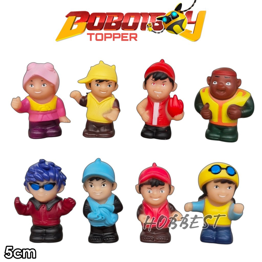 Topper BOBOIBOY GALAXY set Mini Figure Boboi Boy Toper Kue Mainan Pajangan Fang Gopal Ying Yaya