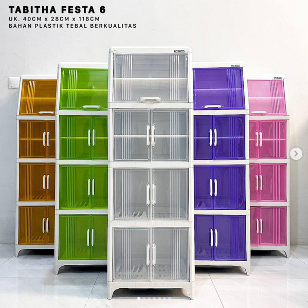 Rak Piring Tabitha food cabinet Voyah Festa susun 3 sampai susun 8 storage lemari makan Tempat Penyi