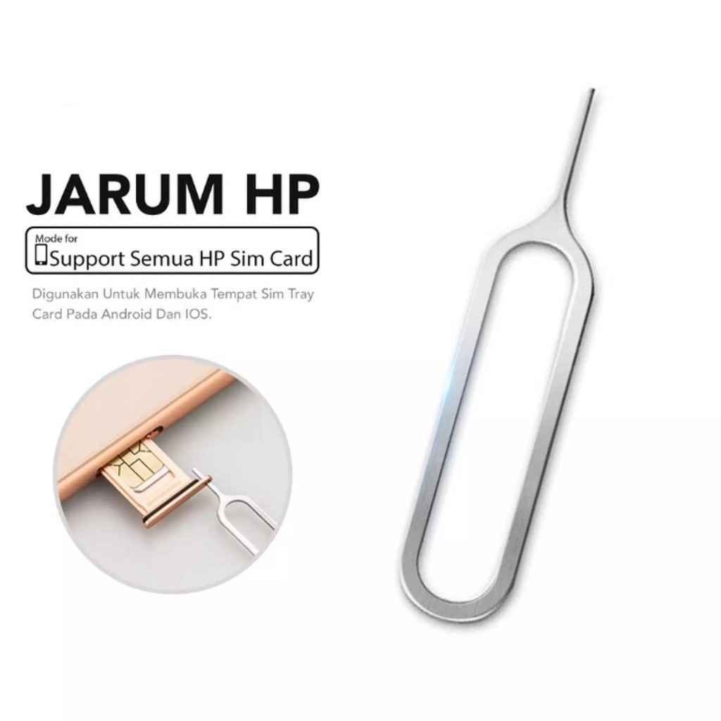 GROSIR Jarum Pin Tusuk Kartu SIM Card Ejector Card HP Pembuka Sim Tray HP Injector SmartPhone Iphone