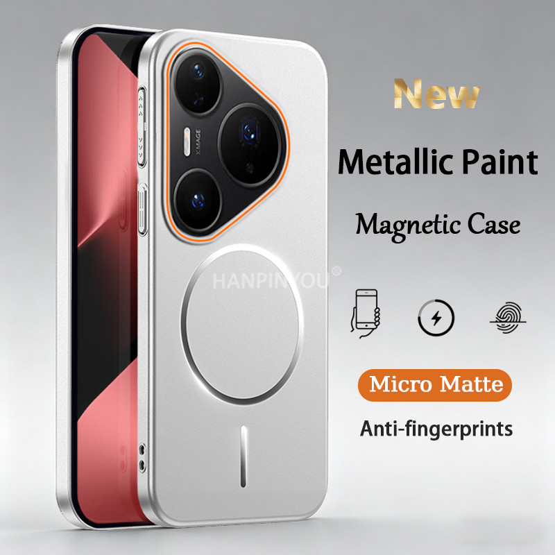 Casing Ponsel Cat Metalik Premium untuk Huawei Pura 80 70 Pro Plus P60 P50 P40 Pro Pengisi Daya Nirk