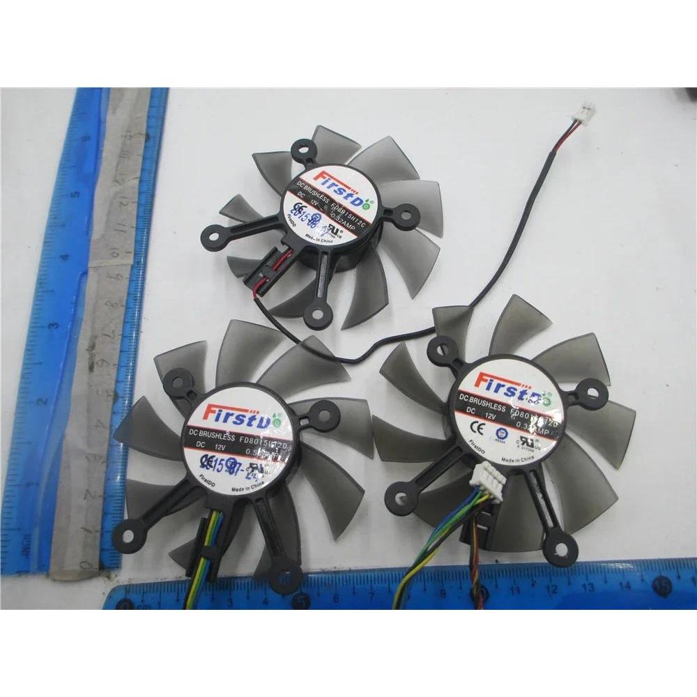 VGA Fans For ASUS 8600GT 9600GSO GTS450 GTS260 FD8015H12D YD128015LS EFB0812HB-BE27 EFB0812HBALA FD8
