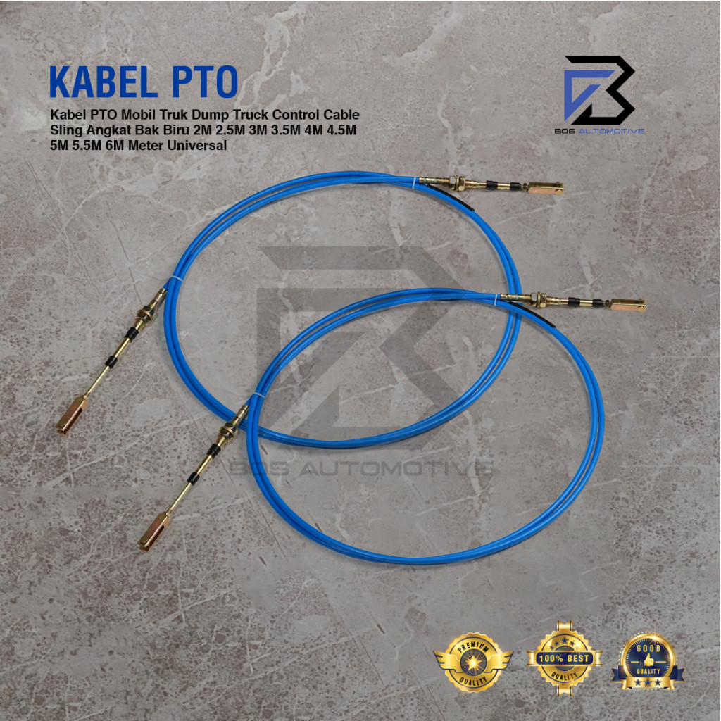 Kabel PTO Mobil Truk Dump Truck Control Cable Sling Angkat Bak Biru 2M 2.5M 3M 3.5M 4M 4.5M 5M 5.5M 