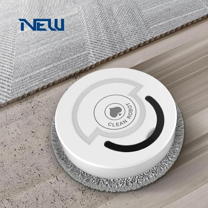 Robot Pel Otomatis CLEAM TDJ-08 – Pembersih Lantai Pintar dengan Kain Microfiber, Sensor Cerdas, Des