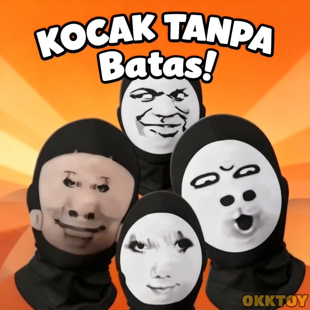 Penutup Kepala Lucu/Topeng Lucu/Tung Tung Tung Sahur/Topeng/Topeng 3d/Topeng Otot/Topeng Bermain Per