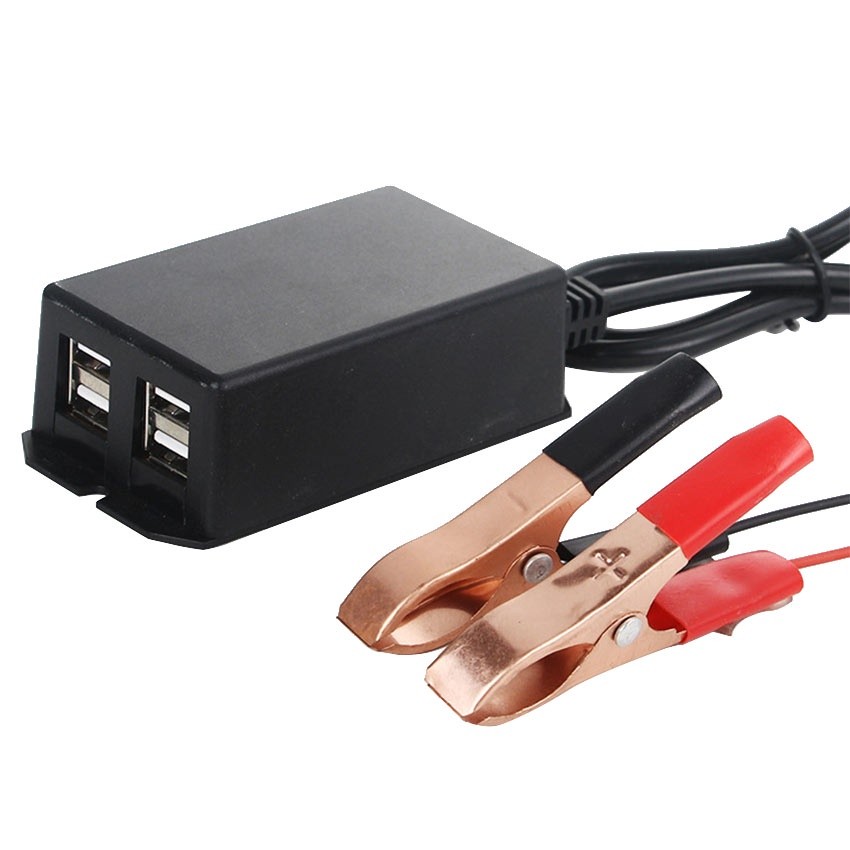 4 USB Charger Aki di Motor - Sambungan Charger HP ke Aki Motor - Casan HP di Motor - Charger Motor