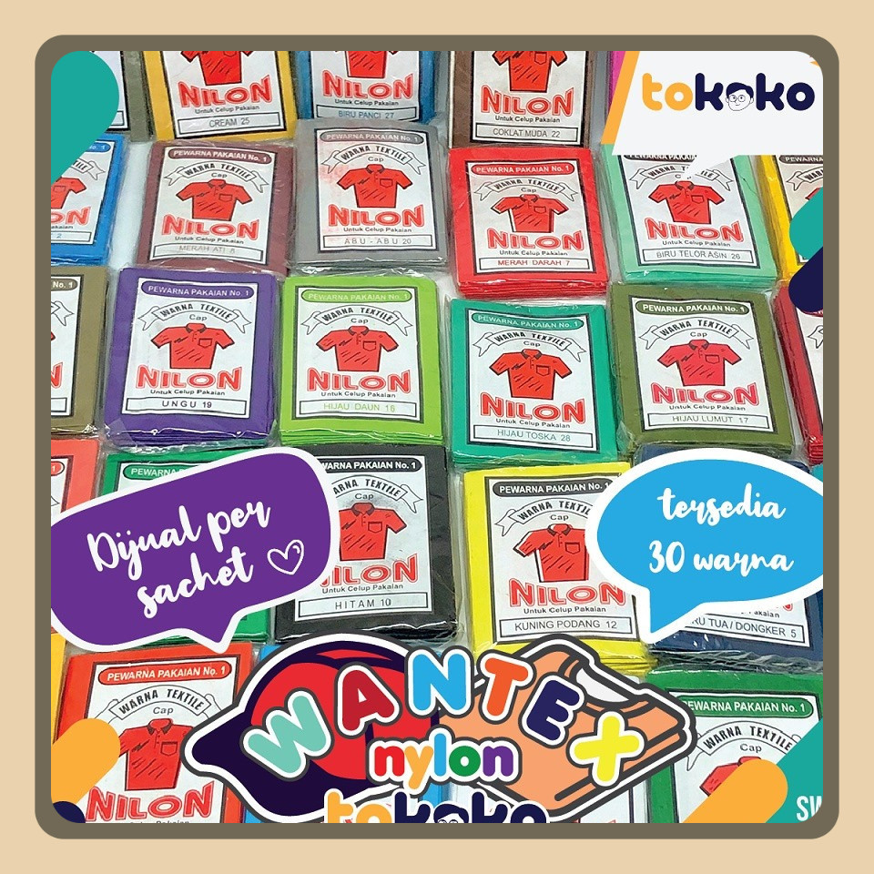 Jual Wantex Pewarna Tekstil Warna Hitam Pekat / Warna Lengkap | Pewarna Baju Pudar Serbaguna