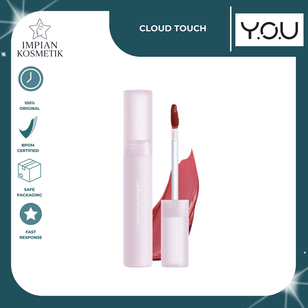 IMPIAN KOSMETIK YOU CLOUD TOUCH R646 ROSE BLOOM | LIP TINT SOFT VELVET FINISH | LIPSTIK MELEMBABKAN 