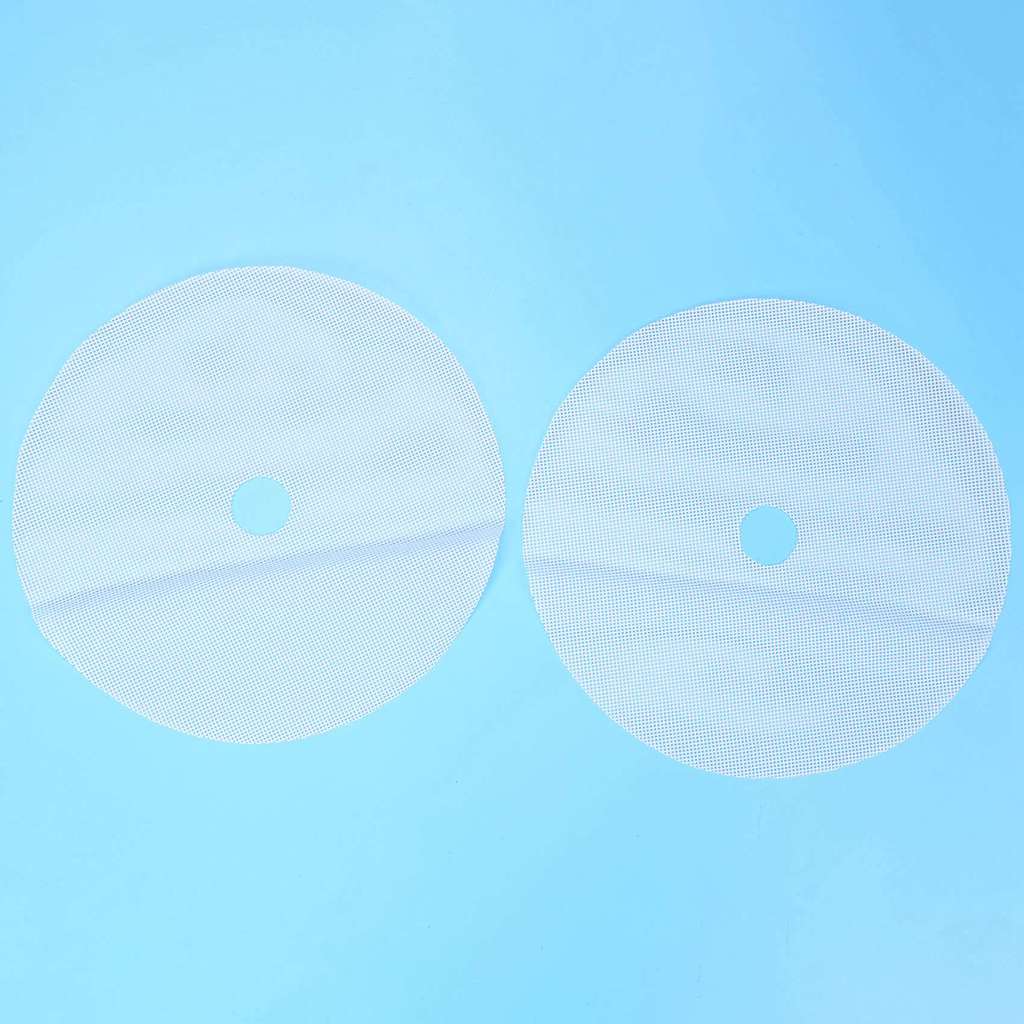D9-8 Pcs Round Silicone Dehydrator Sheets, Non-Stick Fruit Dehydrator Mats, Reusable Steamer Mat Mes