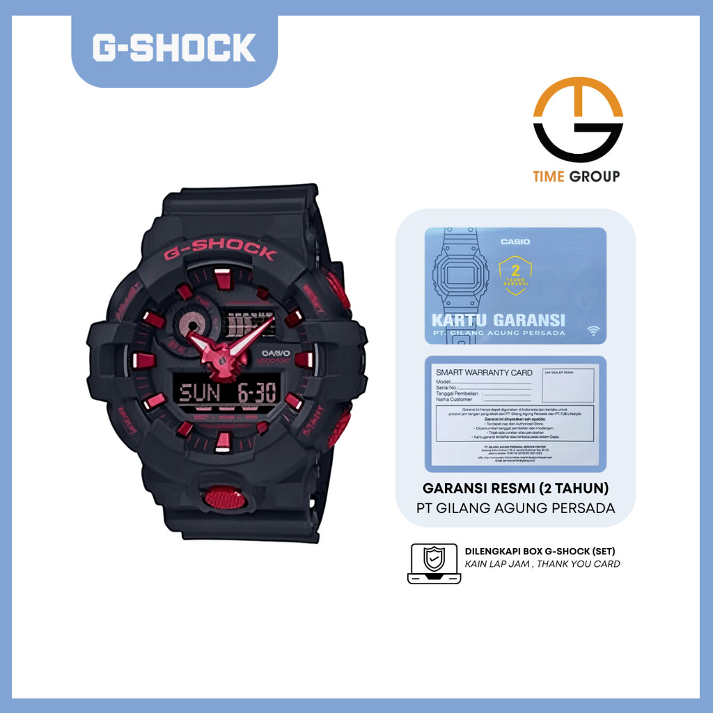 JAM TANGAN PRIA CASIO G-SHOCK GA-700BNR-1 GA700BNR-1ADR ANALOG DIGITAL ORIGINAL
