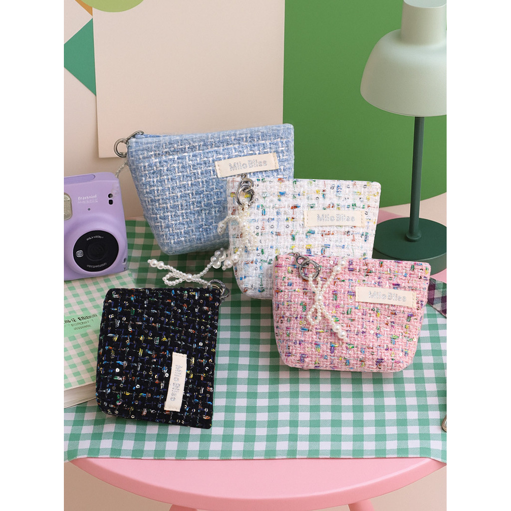 Exquisite Chanel-Style Coin Purse Small Bag Portable Makeup Bag for Women Portable Student Lipstick 