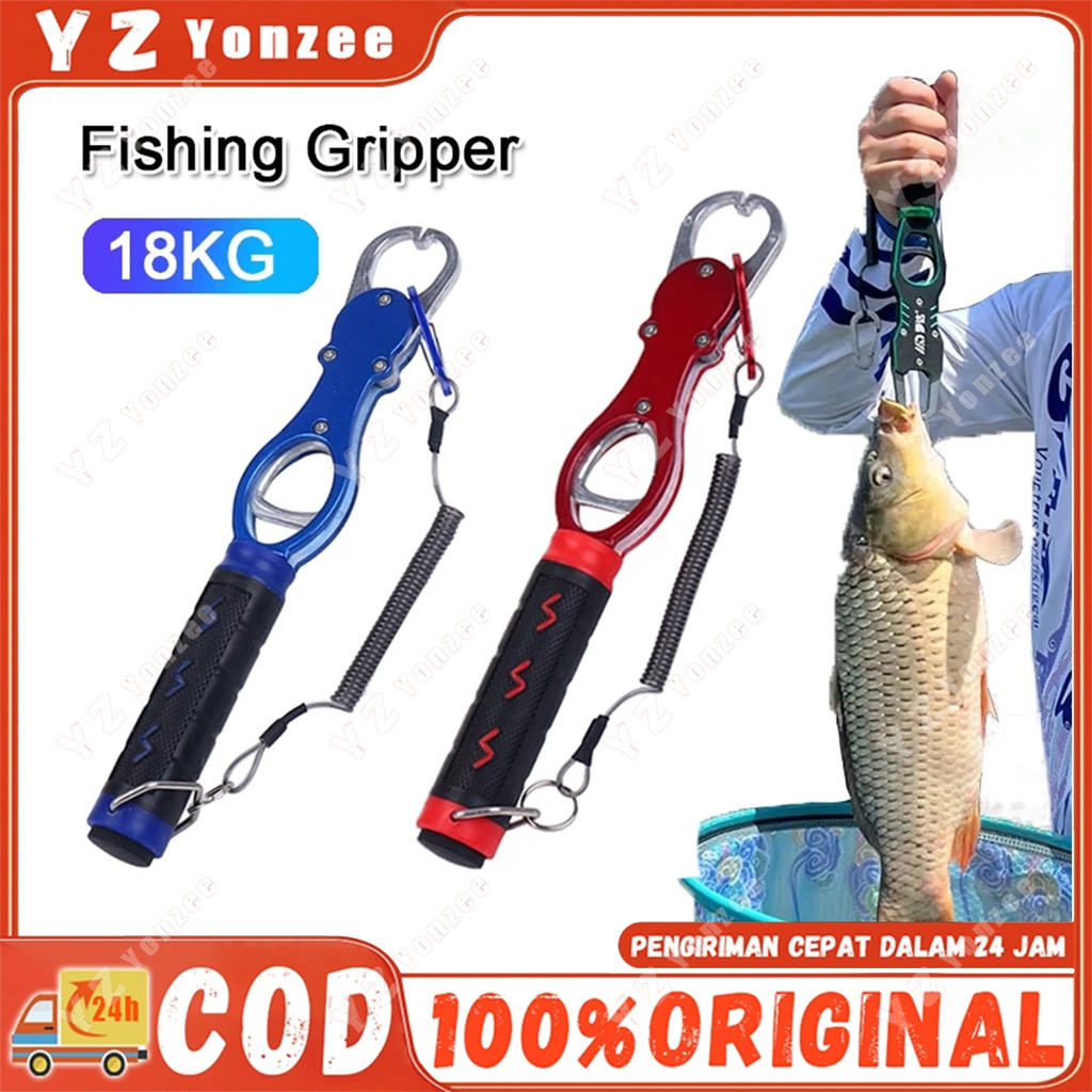 Fish Lip Grip Grip Penjepit Mulut Ikan Tang Pancing Ikan Grip Stainless Steel Dengan fungsi penimban