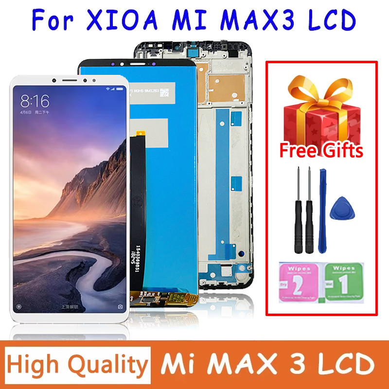 6.91"Screen For Xiaomi Max3 LCD splay Tou gitizer Assembly For Xiaomi Mi Max 3 M1804E4 LCD Screen Re