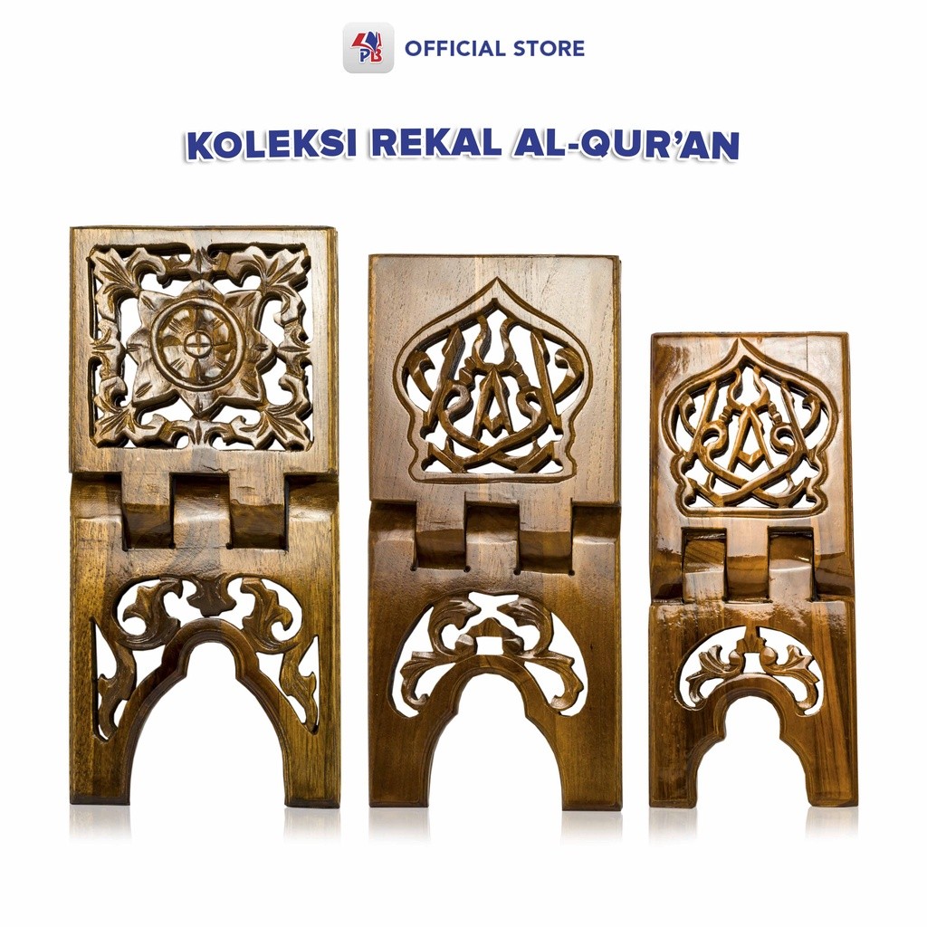 Rekal Alquran / Meja Alquran Lipat / Meja Ngaji /Alas / Dudukan /Tatakan Model Ukir Jepara Bahan Asl