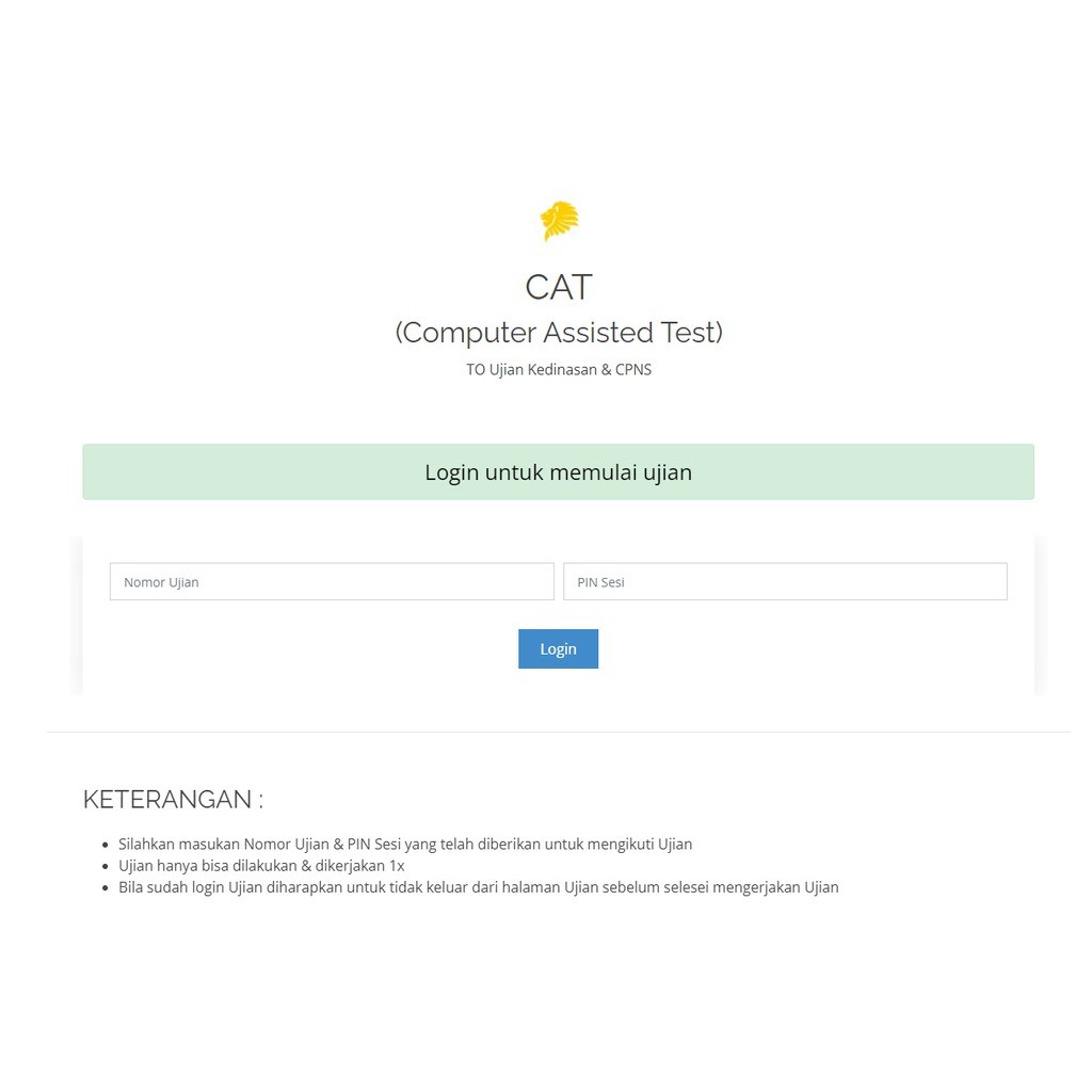 Aplikasi Ujian Online CAT CPNS Berbasis Web