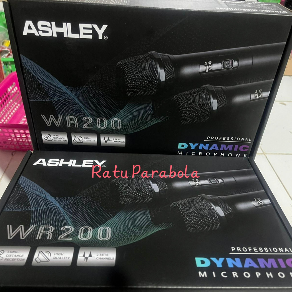Mic wireless Microphone ashley WR 200 original wireless microphone ASHLEY