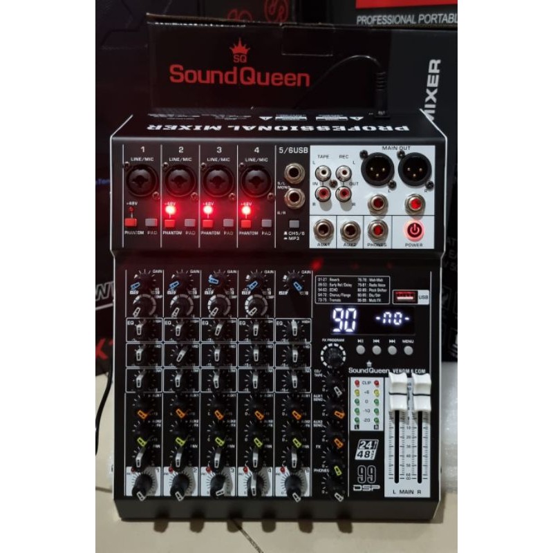 MIXER SOUNDQUEEN VENOM6 VENOM 6 Mixer audio sound queen VENOM 6 channel