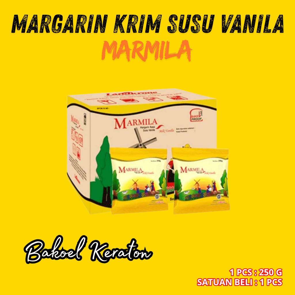 ( 1 PCS 250 gr ) MARMILA MARGARINE 60 X 250GR