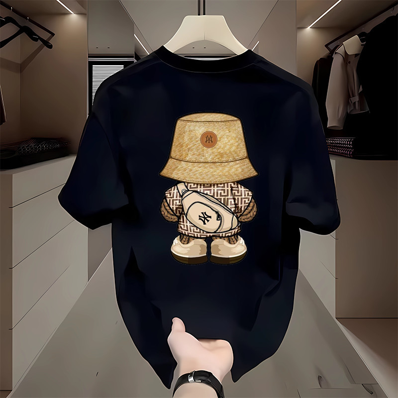 [kaos Oversize pria 100% katun]kaos ny original 100% Kaos Oversize Cotton Heavyweight Pria Wanita  U