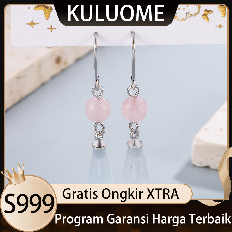 KULUOME Anting Gantung Mata Kucing Tetesan Air Gaya Kuno Anting Hanfu Aksesori Cheongsam Serasi Anti